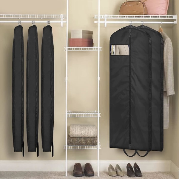 Heavy-duty resväska med hängande ficka för män - Vattentätt Oxford-tyg, 2-delat set, svart, 60*165cm