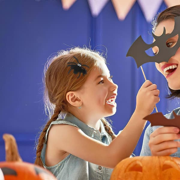 Edderkop Hårnål til at bære 6 stk. Sorte Halloween Udklædning Hårpynt