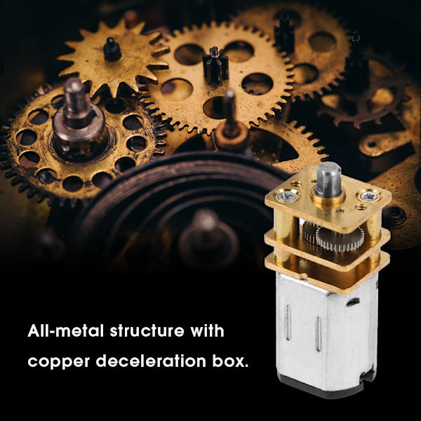Pieni metallinen DC-moottori kuparivaihteistolla DIY-robottimalleihin 3-6V