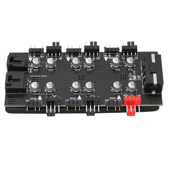 6-vejs Splitter Hub 4PIN PWM Hastighedsregulering 3PIN ARGB Lysstyring Ekspansionskort IDE Interface