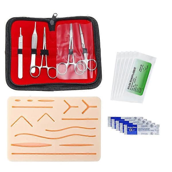 Suture Practice Kit, Surgical Suture Kit for Students, Suture Kit, Surgical Suture Kit, Reusable Silicone Suture Pad, For Educational Purposes Only