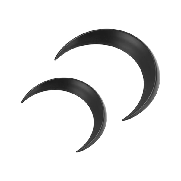 2 stk. Måne Hårgaffel ABS Dekorativ Bærbar Måne Hårnål Hårpinne for Daglig Shopping Cosplays Svart