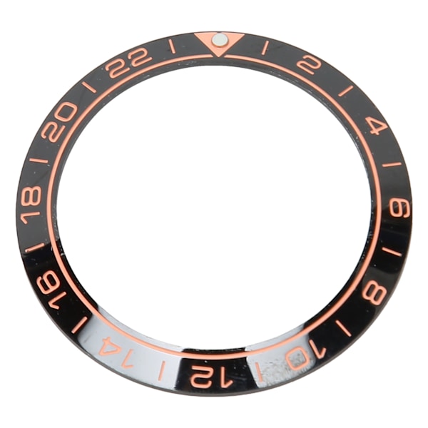 Klocka Bezel Insats 41.5mm Keramisk Klocka Bezel Ring Reparationsersättningstillbehör för Urmakare Svart Bas Orange Siffra