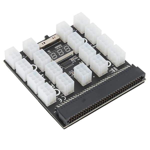 Strømforsyningskortadapter 17 Position Distributionskonverter Breakout PCB-modul 12V Sort