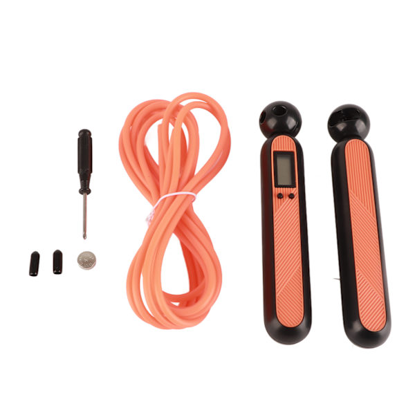 Digital Hopprep med Räknare för Fitness Kroppsskulptering Orange Lång Rep
