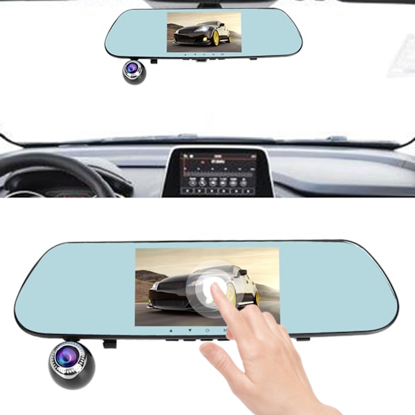 5-tums Högupplöst Bilkörningsinspelare Bredvinkel Instrumentbräda Kamera Loop-inspelning Dash Cam