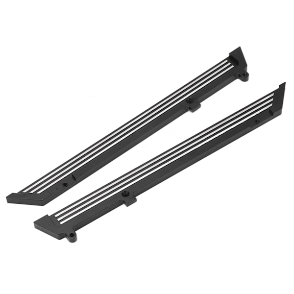 2 st RC-Pedalslider i Aluminiumlegering Svart Stegs Platta Rock Slider för YK 1/8 4082 RC Crawler Delar