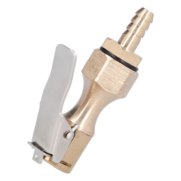 Messingdæk-luftpumpe-adapter med låsechuck og 6,5 mm barb-stik