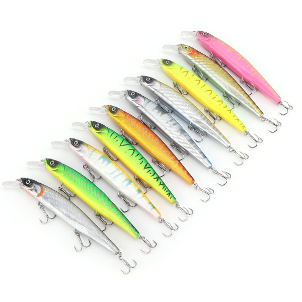 Minnow Fishing Lure 22,8g/14cm flydende kunstig hård agn bas woblere lokker med krog