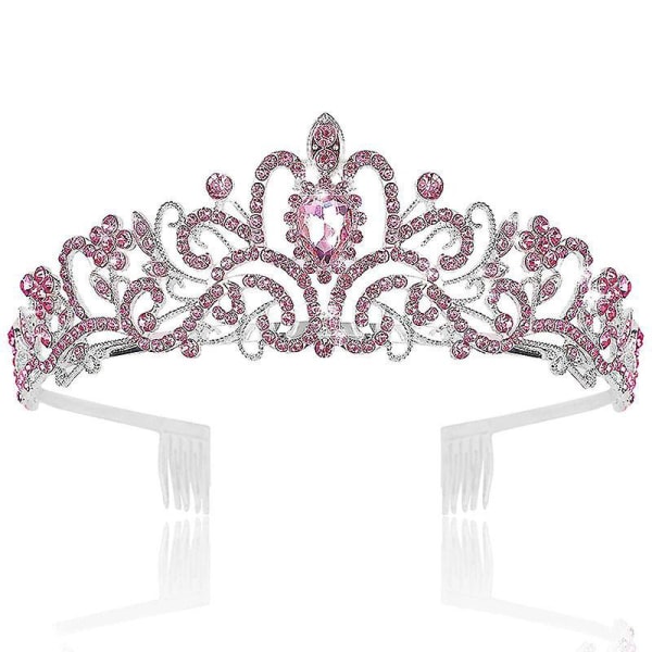 Crystal Rhinestone Comb Crown - Perfekt för brudar, bröllop och prinsessfester