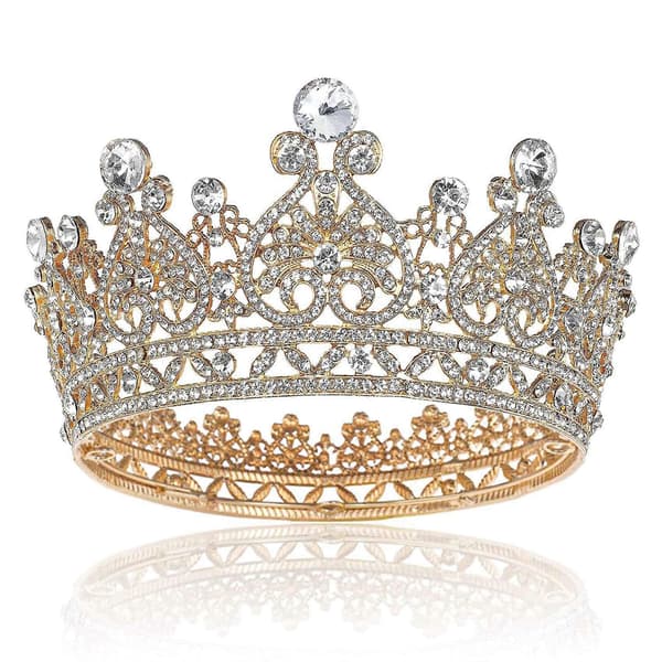 Gullprinsessekrone for kvinner - Dronningkroner for kvinner, til bryllup