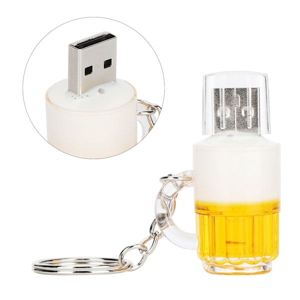 USB Flash Drive Tegneserie Dominerende Ølkrus Form Bærbar Lagerhukommelse Stick 1GB