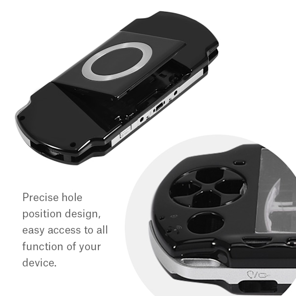Udskiftningsbeskyttende Spillekonsol Hårdt Etui Cover Reparationssæt til SONY PSP 2000 Sort