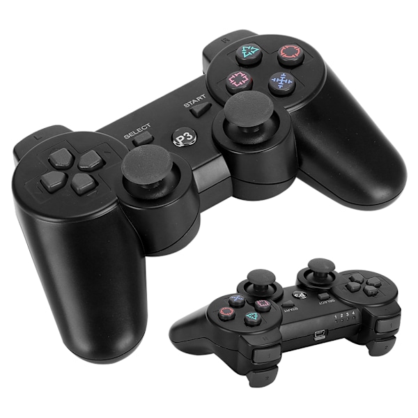 Trådlös Intelligent Bluetooth Spel Gamepad Funktionell Handkontroll Signalstabilisering för PS3 svart