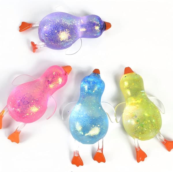 Squishy Glitter Ankerdyr Stressballer Stresslindrende Sensoriske Leker Påskekurvfyll