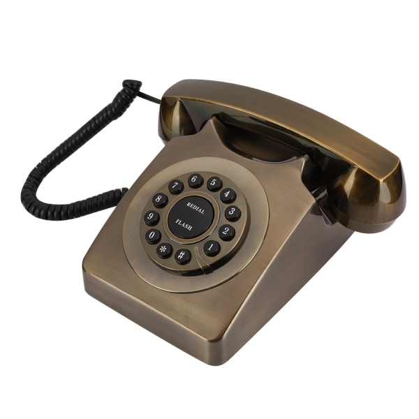 WX-3123# Antiikki pronssipuhelin Lankapuhelin Pöytäpuhelun kotitoimistopuhelin