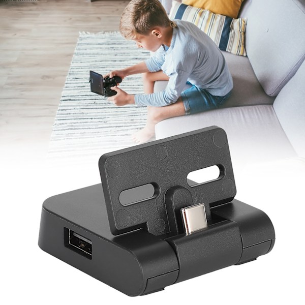 2 i 1 Universell Hopfällbar Spelkontroll Konsol Laddningsfäste Bas Skrivbordsladdare för Switch Lite