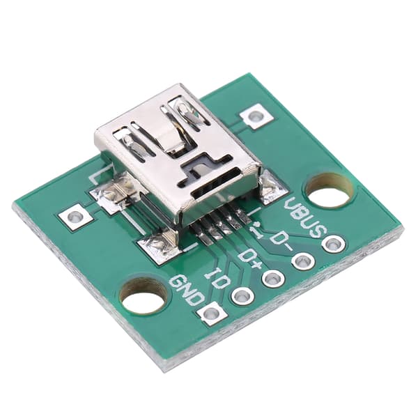10 stk Mini USB til DIP Adapterkort 5P for 2.54mm PCB-kort DIY USB Strømforsyning