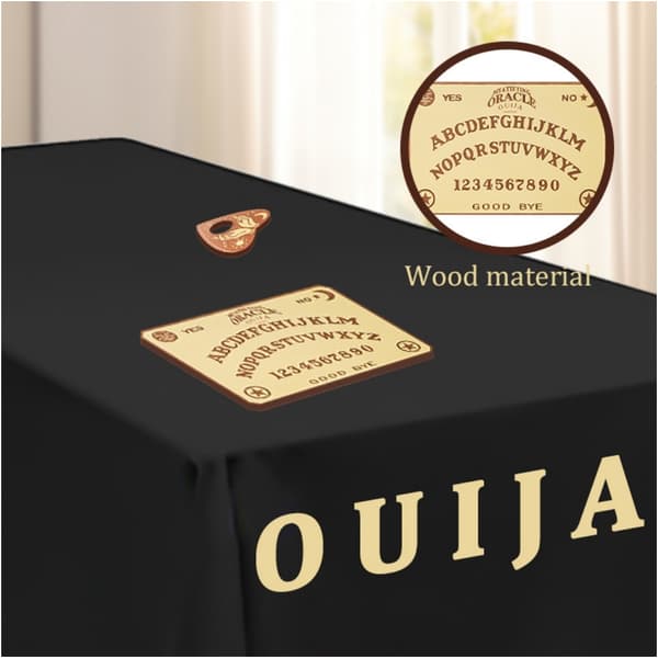 Ouija Board Spel Gummistämpel, platshållare bräda trä