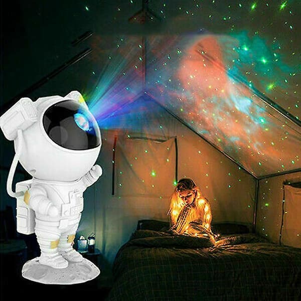 Astronaut Galaxy Projector Starry Sky Night Light Rotating Lamp Room Decoration USB Charging With Remote Control