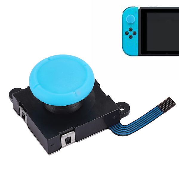2 ST Vänster och Höger Analog 3D Joystick Rocker med Kåpa för Switch Konsol Tillbehör Blå