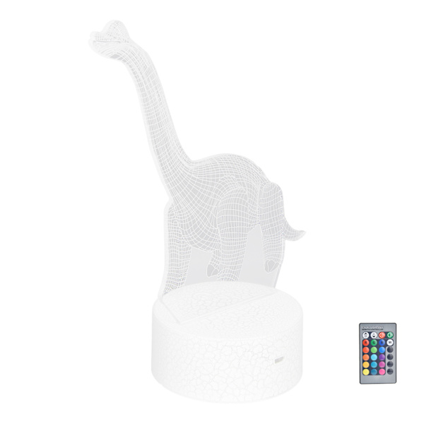 Dinosaur Natlampe RGB 16 Farver 4 Tilstande Dæmpbar Lampe Understøtter Fjernbetjening Touch Kontrol Boligindretning