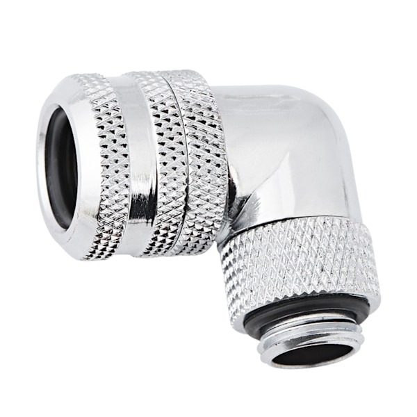 PC Vandkøling To-berørings Fitting G1/4 Gevind 90 Graders Albue Konnektor til 14MM Rør Hvid