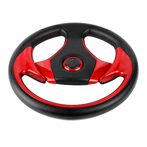 13 tommer 320mm Universal PU Læder Bil Sport Racing Drift Rat  rød