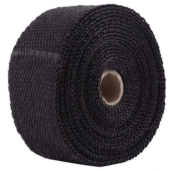 16FT Svart Högvärmeisolerande Avgasrör Wrap Tape Tyg för Bil Motorcykel