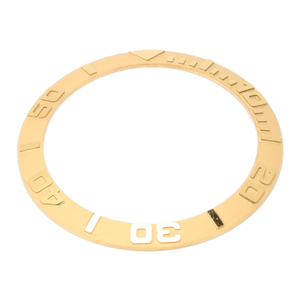 Klocka Bezel Insert 38mm Keramisk Präglad Siffra Klocka Bezel Ring Ersättningstillbehör Delar för Reparation Guld