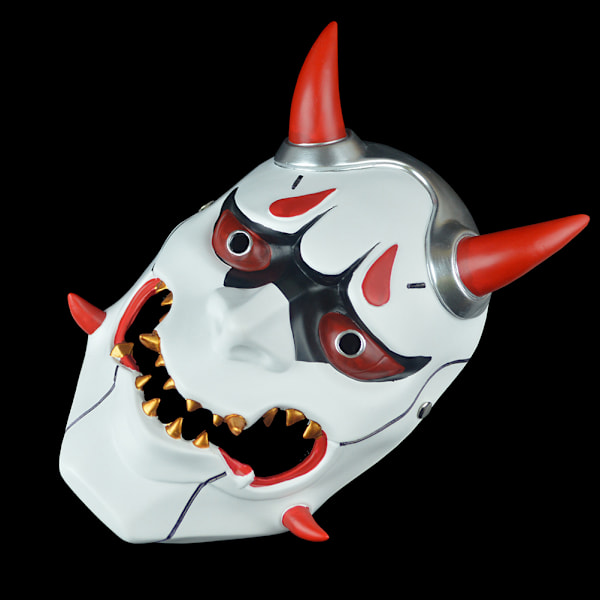 Game Genji Djævel Cosplay Maske Unisex Halloween Fuld Ansigt Hovedbeklædning Masker Julegave