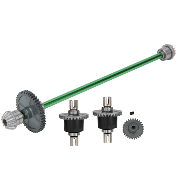 Keskiakselin vetomoottorin vaihteiston differentiaalimekanismisarja Wltoys 1/14 RC-autolle 144001 vihreä