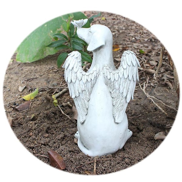 Antiikki kivihartsi enkeli lemmikkikoiran muistopatsas hautamerkki Muisto puutarhan sisustus