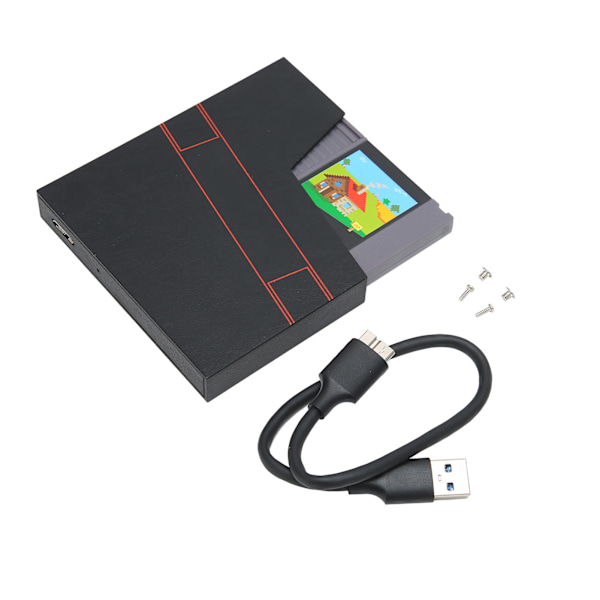 Kassett-stil Hårddiskbox Fodral för Nespi 4 för Raspberry Pi PC Laptop Svart Grå