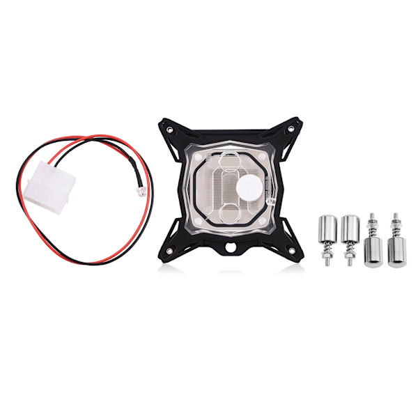 Universal 0.3mm Mini Dator CPU Kylning Vattenblock Kylare Kit Röd Kopparbas för Intel
