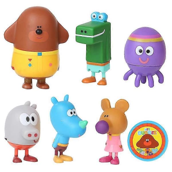 Hey Duggee-serien Anime Actionfigur PVC-skrivebilsdekorasjon Bursdagsgave til barnefans [BEMS]