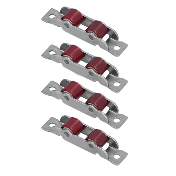 4 Sæt Push Pull Vinduesrulle med Skruer Dobbelt Hjul Skydevindue Dør Rulle Hardware