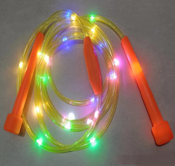Luminous LED Jump Rope - Pink/Orange/Blue/Green - 4-pack