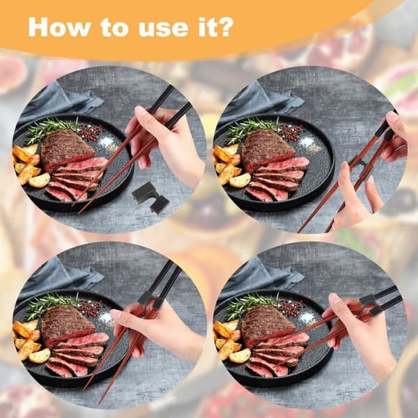 Chopstick Eating Aids, 10 Reusable Chopstick Helpers, Auxiliary Tool for Beginners and Adults