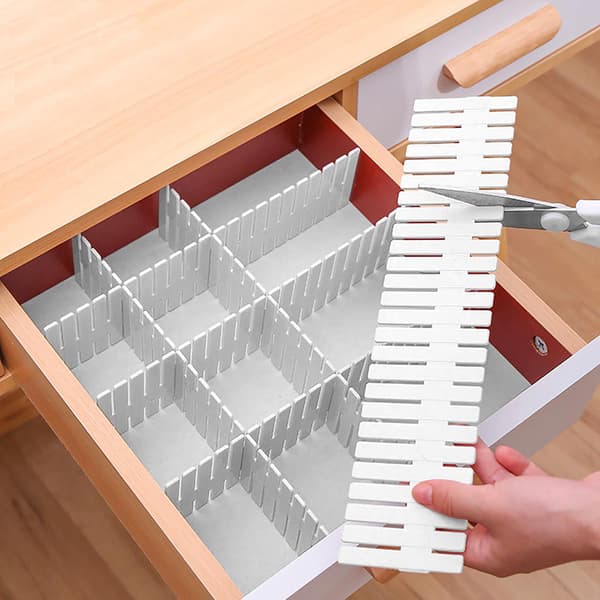 8x jakajaa laatikoiden järjestämiseen white