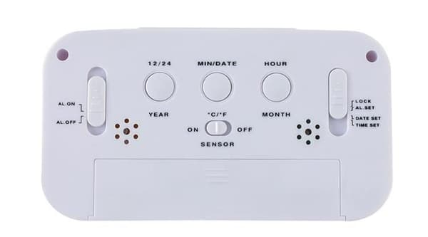 ISO-herätyskello, digitaalinen lämpömittarilla white
