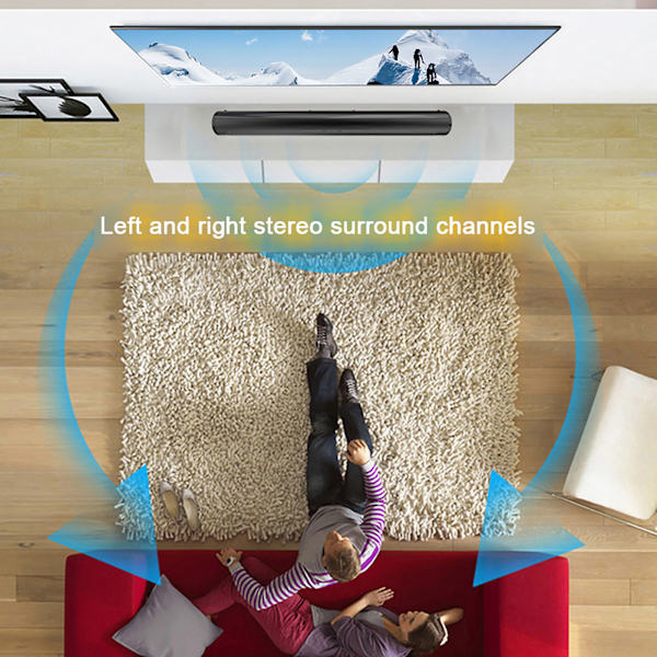 Bärbar 5.0 Bluetooth Trådlös Högtalare TV Sound Bar Hemmabio 3D Stereo Soundbar med Fjärrkontroll