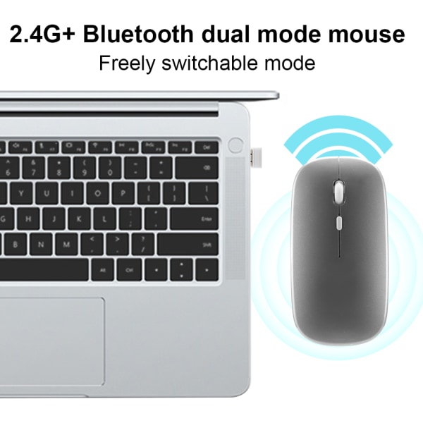 Bluetooth 2.4G Dual Mode langaton hiiri Windows 98 / Me / 2000 / XP / Vista / Win 7 / Win8 (hopea)