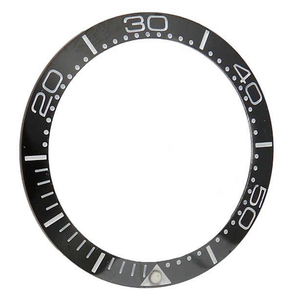 Professionell Klocka Bezel Insert 38mm Keramisk Klocka Bezel Ring Reparationsersättningstillbehör för Urmakare Svart Bas Vit Siffra Punkt