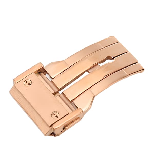 Klockarmbandsspänne Tryckknapp Professionell Flexibel Vikbart Klocklås Ersättning Roséguld 20mm