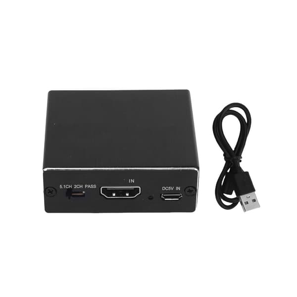 HDMI Audio Extractor, 4K 30Hz HDMI Audio Splitter til Optisk 3.5mm, Stereo Adapter