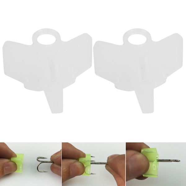 50 stk. Hvide Fiskeri Treble Hooks Sikkerhedsbeskyttende Dæksler Bonnets Polyethylen Guards Stor Størrelse