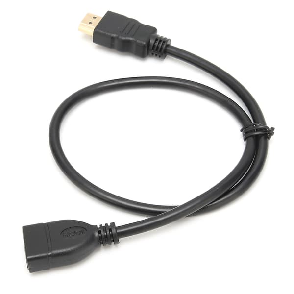 50 cm:n uros-naaras jatkokaapeli HD Multimedia Interface -äänimuunninkaapeli