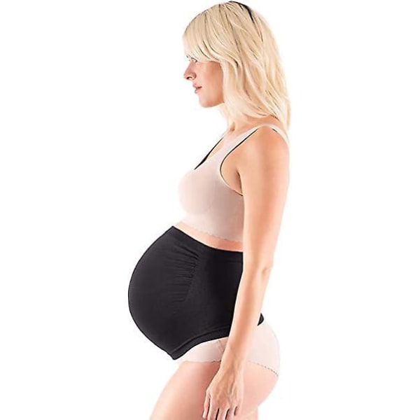 Mavebånd til gravide - sæt på 2, 95-105 cm, sømløst graviditetsbælte og pandebånd til gravide kvinder