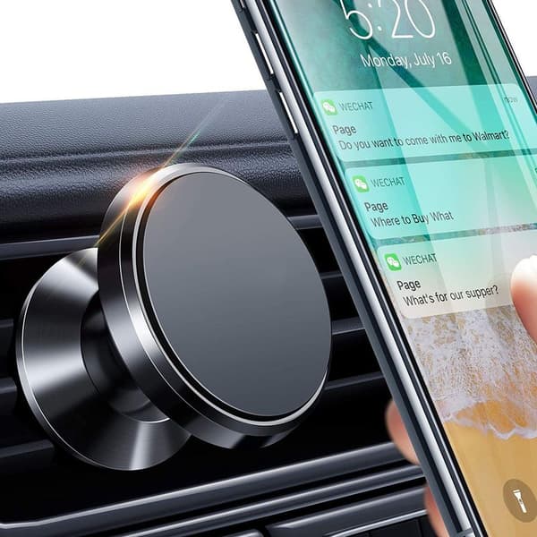 Mobiltelefonholder bilmagnet ventilation, universelt biltilbehør - sort